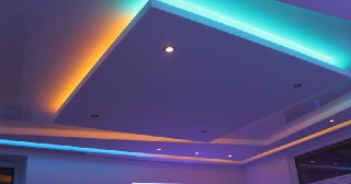 Натяжной потолок с подсветкой Сокол, цена от 2150 руб.